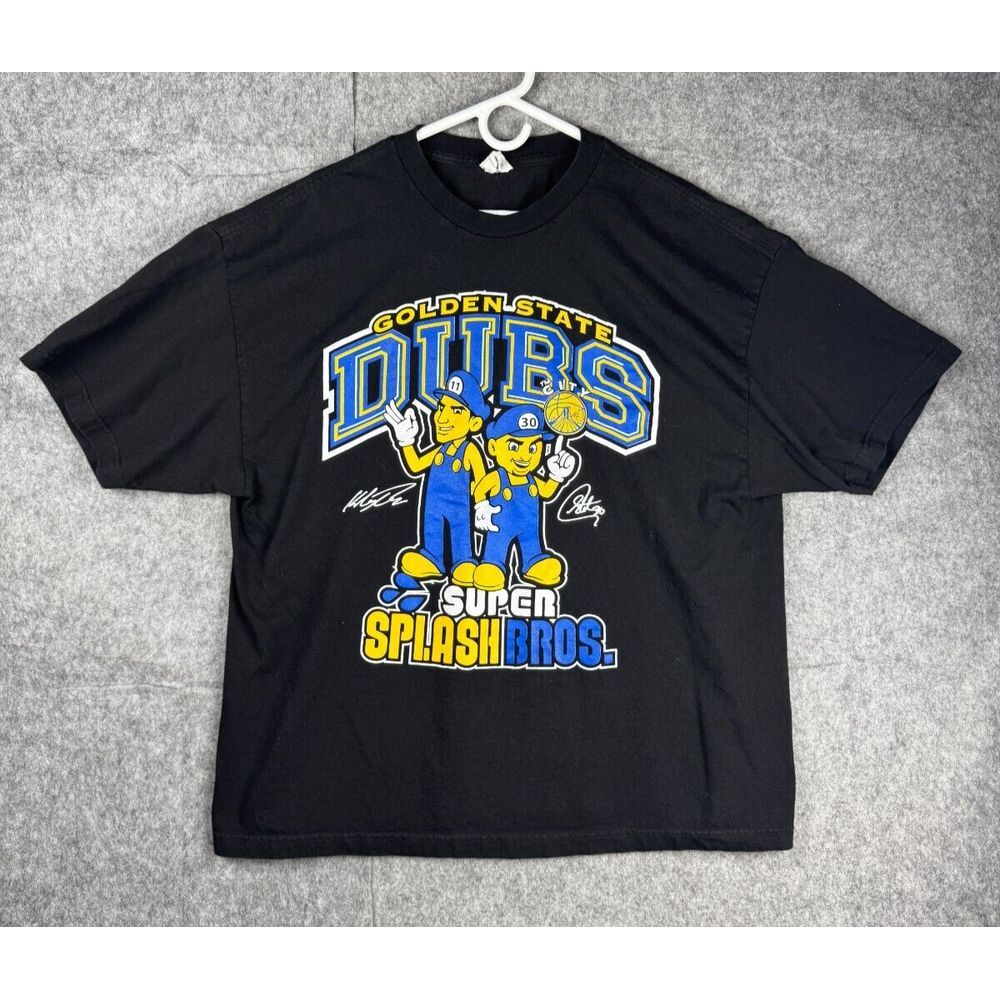 Golden State Warriors Shirt Men's 2XL Super Smash Bros Splash Bros Caricature